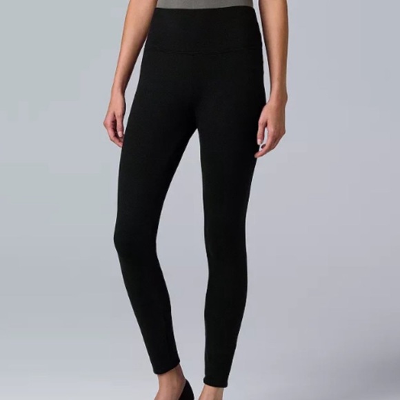 Simply Vera Vera Wang Black Leggings Soft Stretchy Skinny Pants - Picture 1 of 4